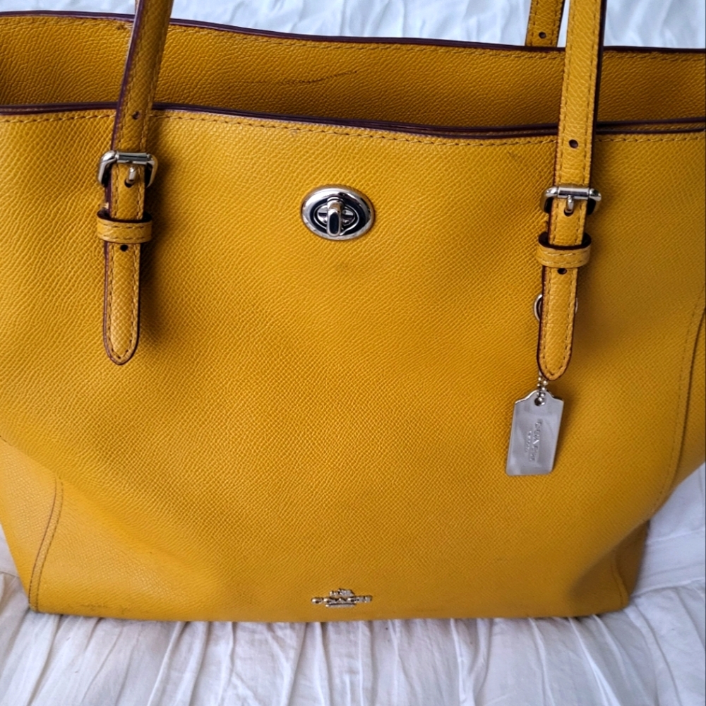 Coach Yellow Tote Bag
